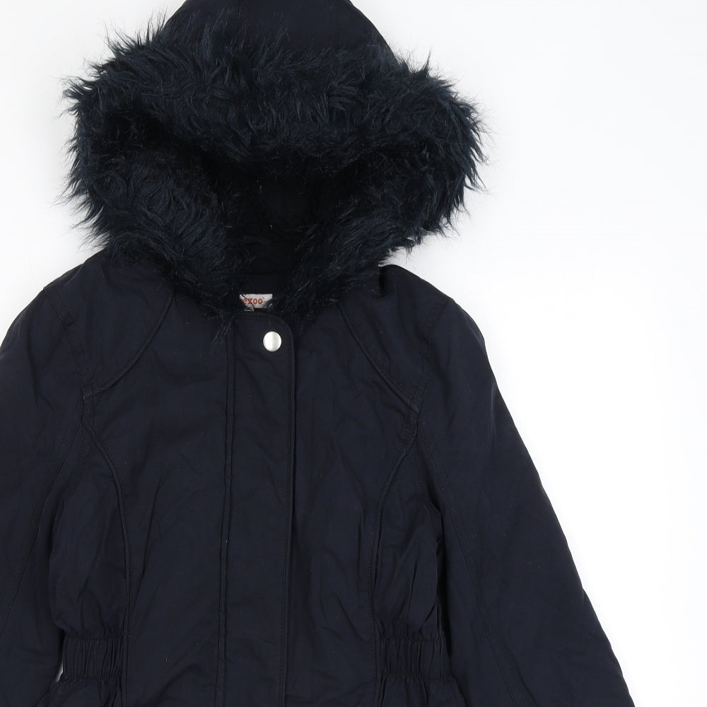 Blue Zoo Girls Blue Anorak Coat Size 9-10 Years Zip