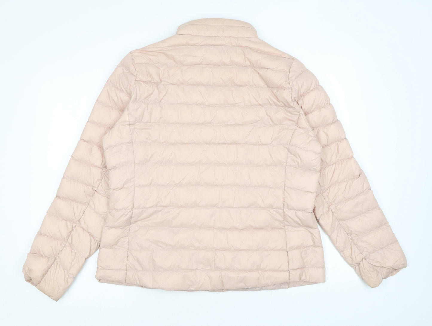 Marks and Spencer Womens Pink Puffer Jacket Coat Size 16 Zip