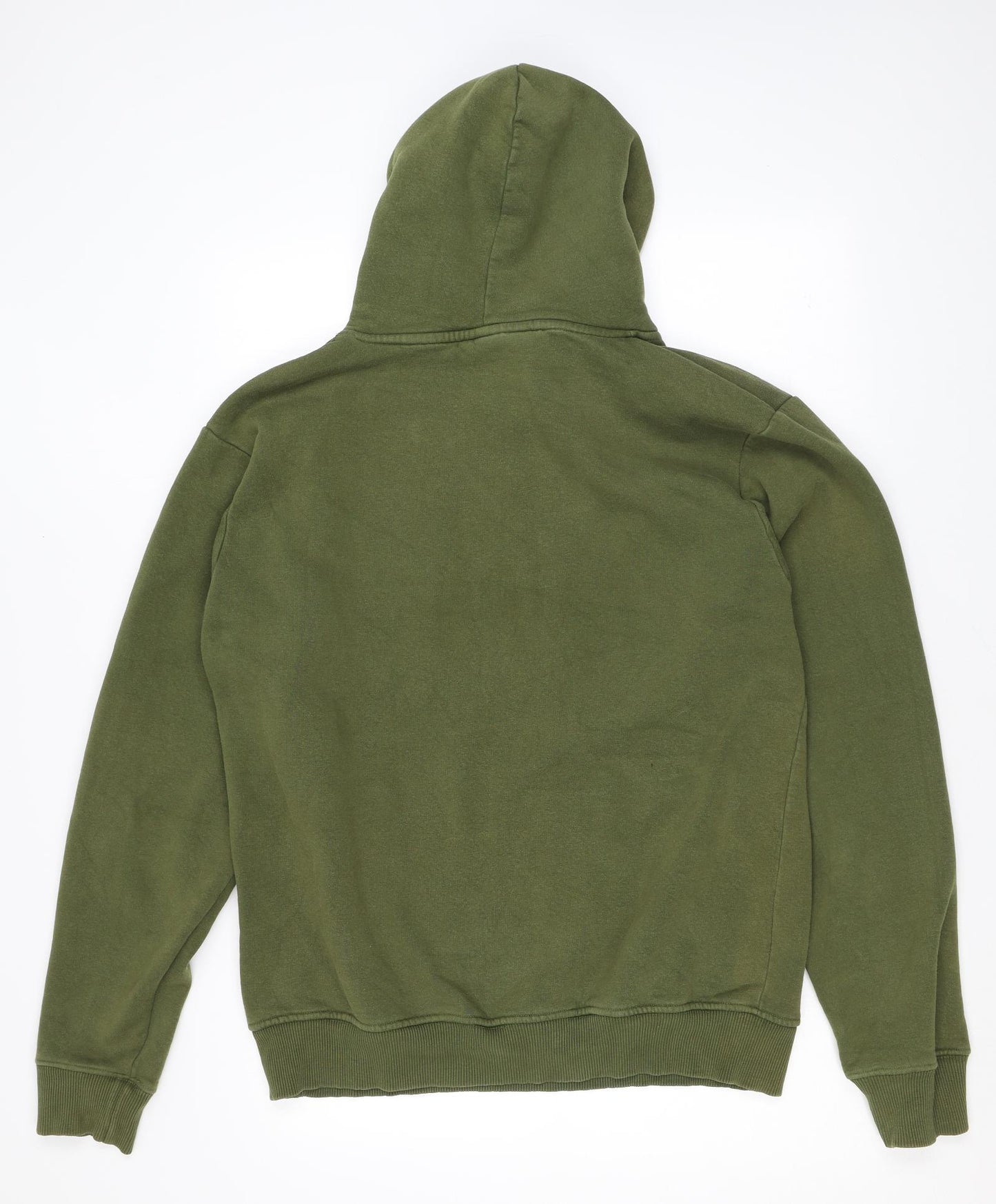 Criminal Damage Mens Green Cotton Pullover Hoodie Size L