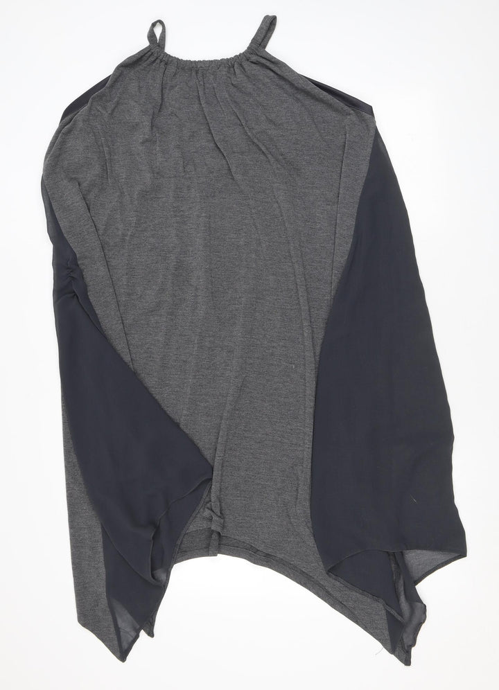 Label Lab Womens Grey Polyester Kaftan Size 14 Round Neck Pullover