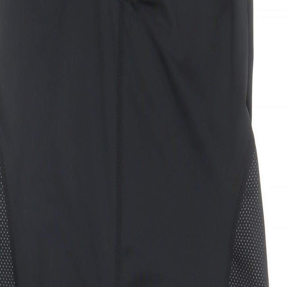 Crane Womens Black Polyester Compression Leggings Size 12 L27 in Regular Pullover - Cycling