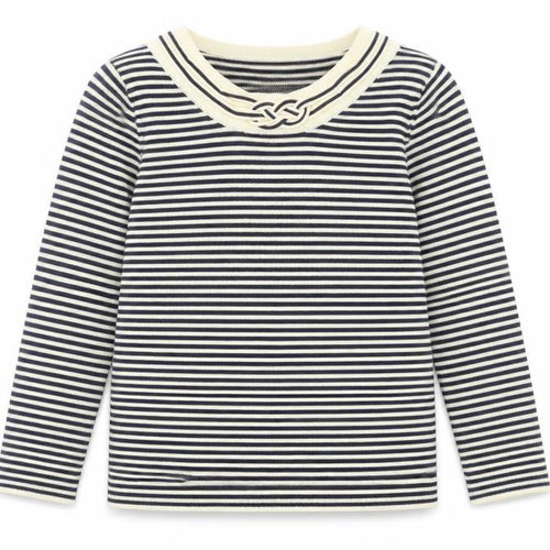 Ann Marie Womens Ivory Round Neck Striped Acrylic Pullover Jumper Size S