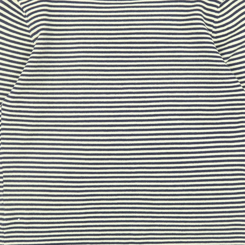 Ann Marie Womens Ivory Round Neck Striped Acrylic Pullover Jumper Size S