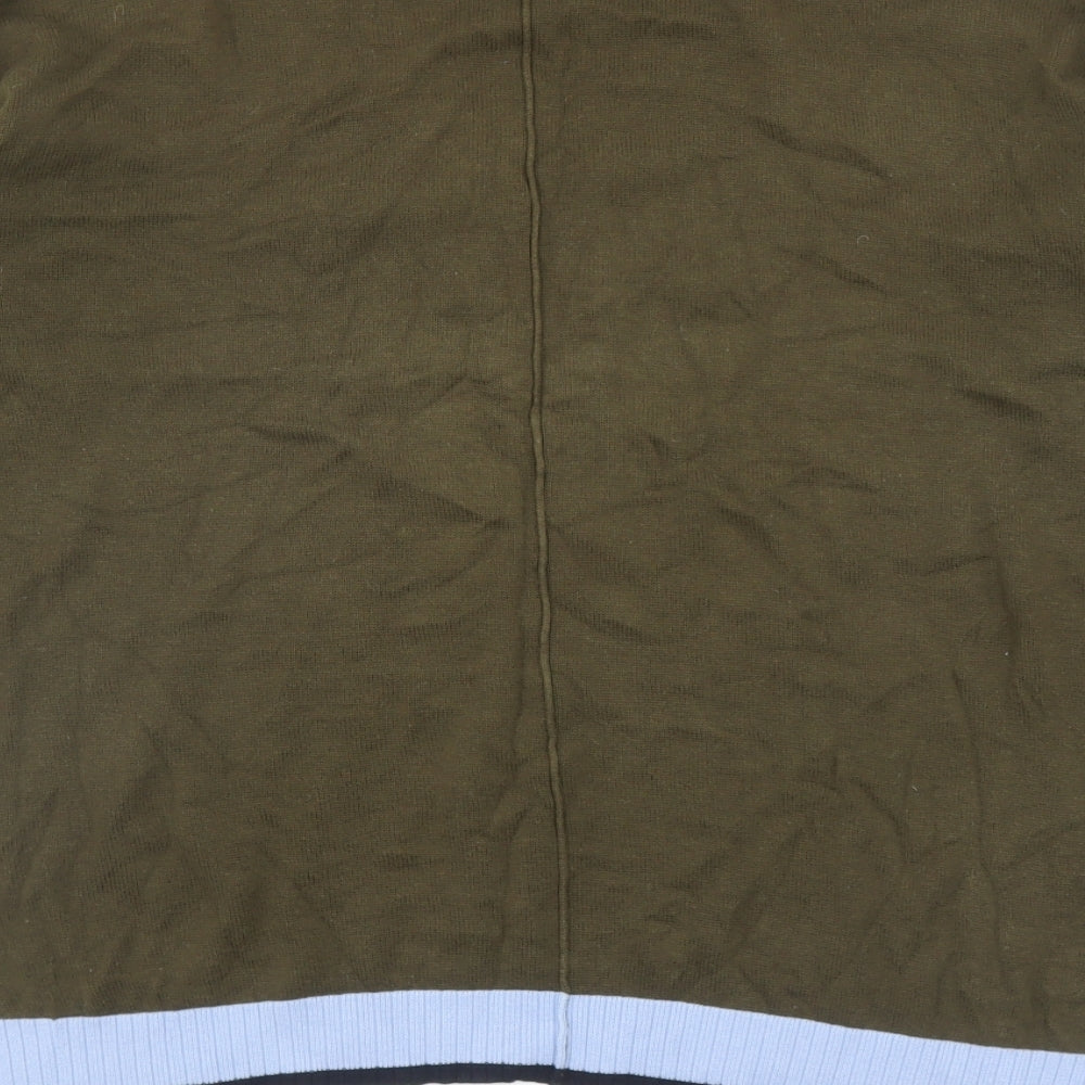 Foil Womens Multicoloured V-Neck Cotton Pullover Jumper Size M