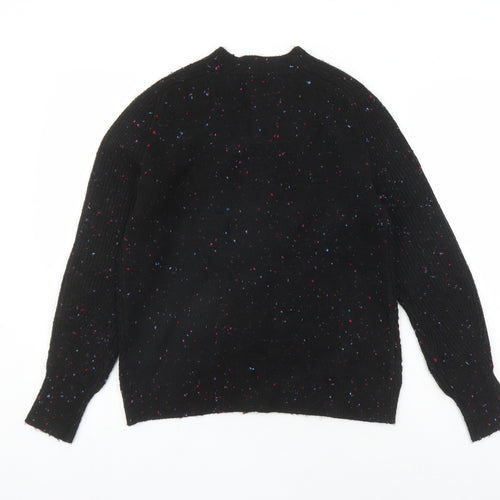 Marks and Spencer Womens Black Round Neck Acrylic Cardigan Jumper Size S - Buttons, Flex's of colour