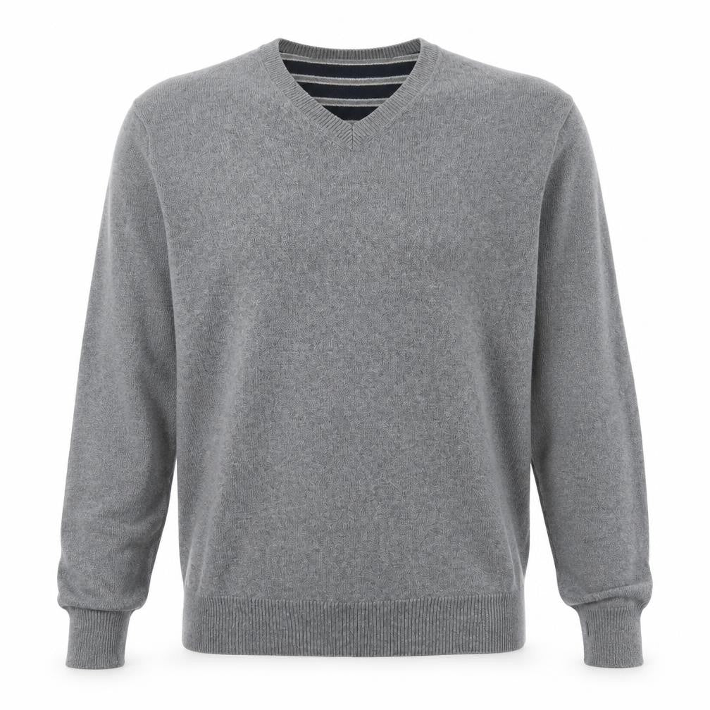 Blue Harbour Mens Green V-Neck Cotton Pullover Jumper Size M Long Sleeve