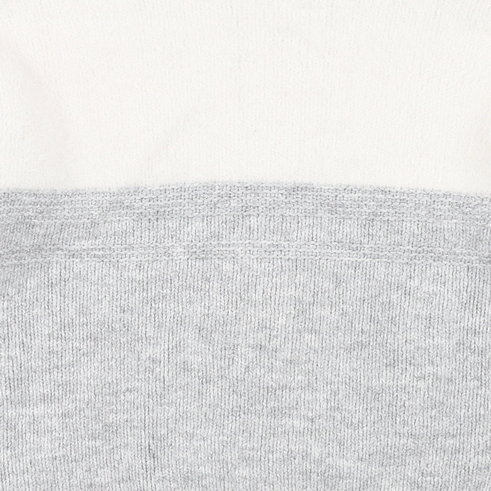 Zara Girls Grey Round Neck Acrylic Pullover Jumper Size 11-12 Years Pullover