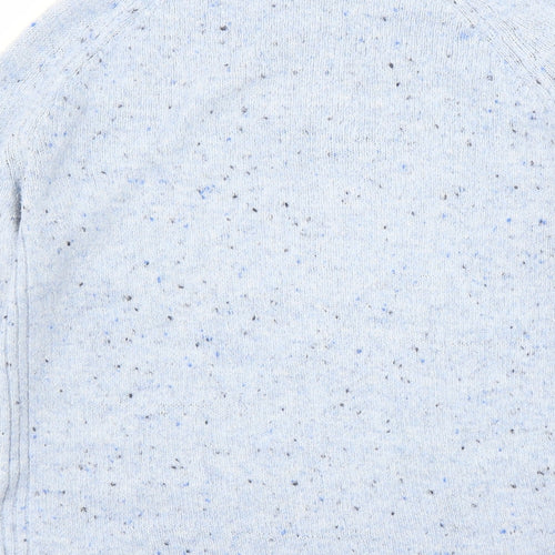 Marks and Spencer Womens Blue Round Neck Acrylic Pullover Jumper Size S