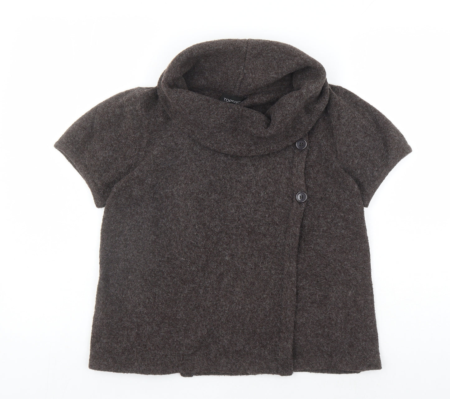 Topshop Womens Brown Roll Neck Acrylic Pullover Jumper Size 12