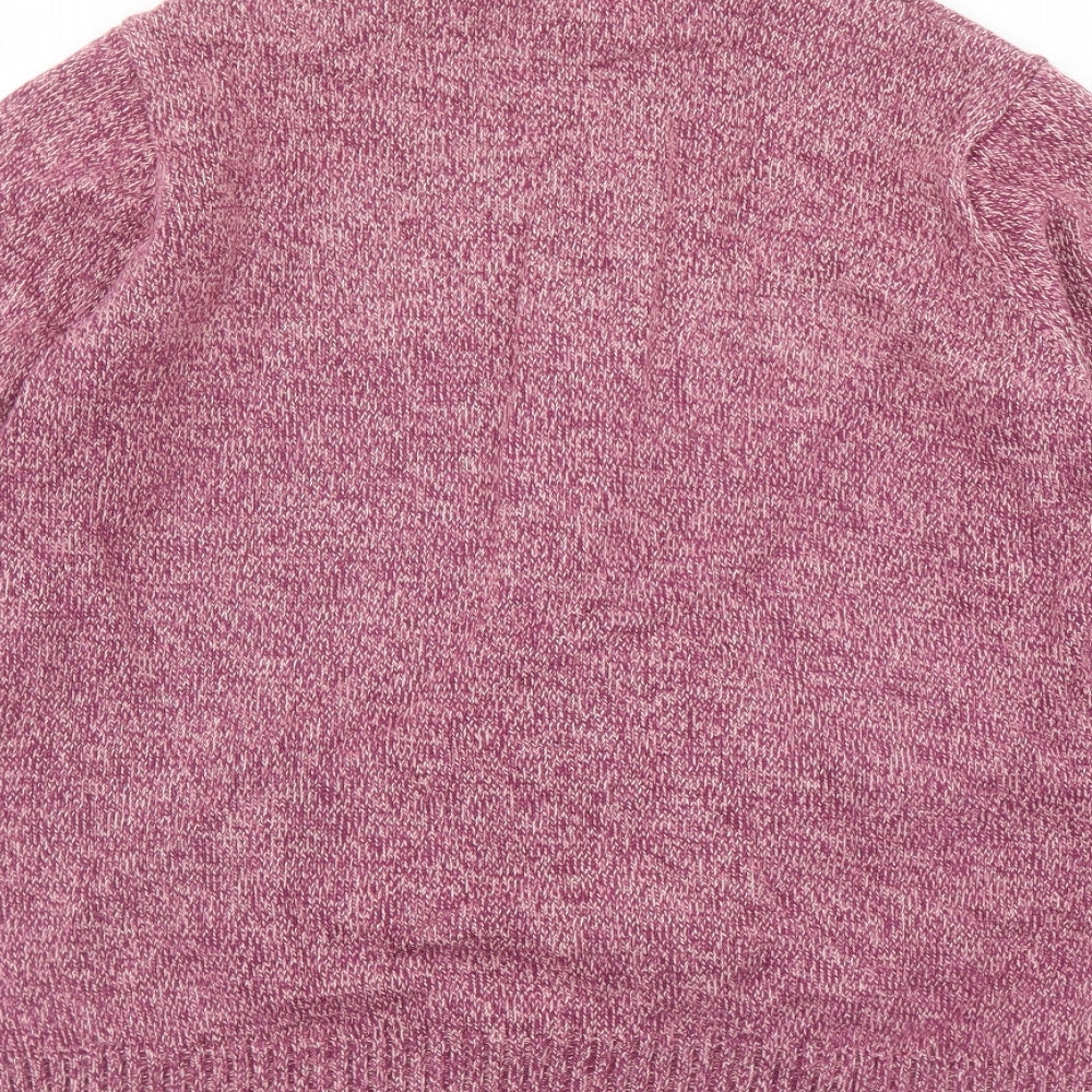EWM Womens Pink Round Neck Cotton Full Zip Jumper Size 22 - Size 22-24