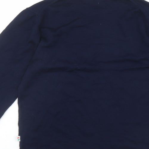 Casual Friday Womens Blue Round Neck Wool Pullover Jumper Size S