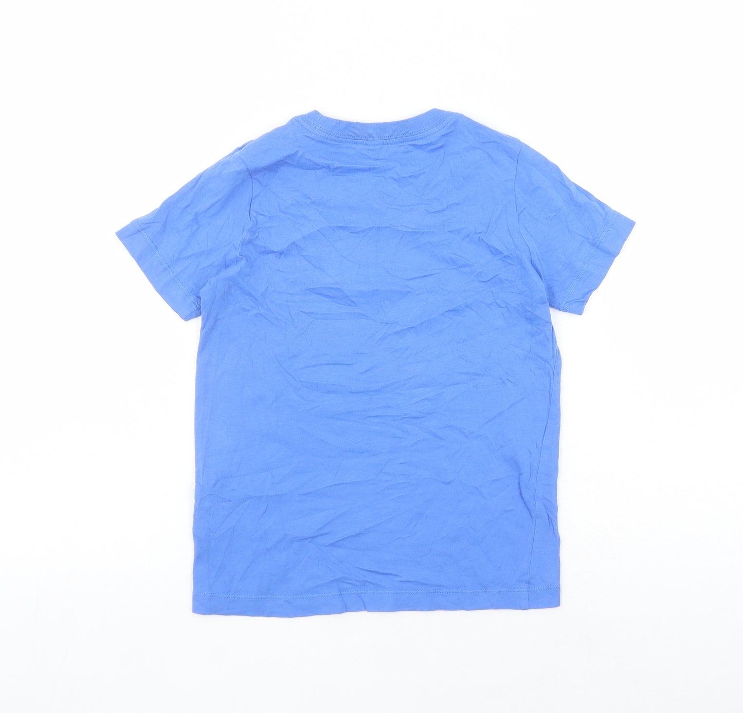 Nike Boys Blue Cotton Pullover T-Shirt Size XS Round Neck Pullover