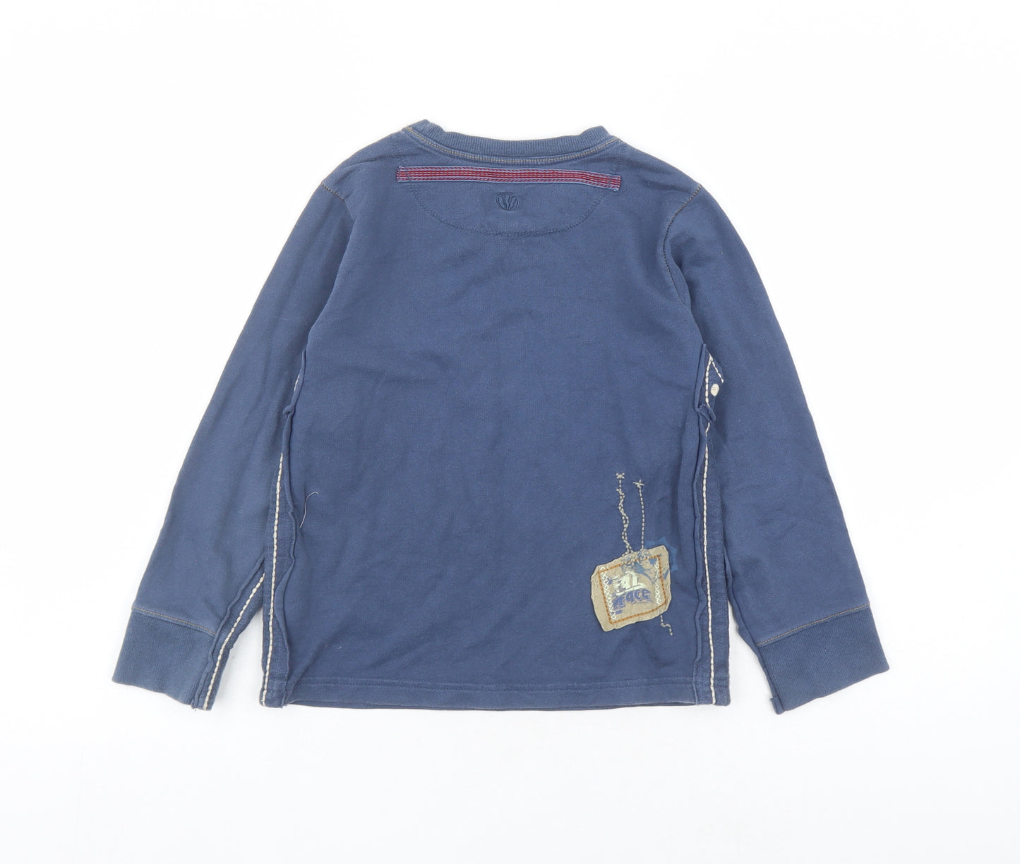 Fat Face Boys Blue Cotton Pullover Sweatshirt Size 6-7 Years