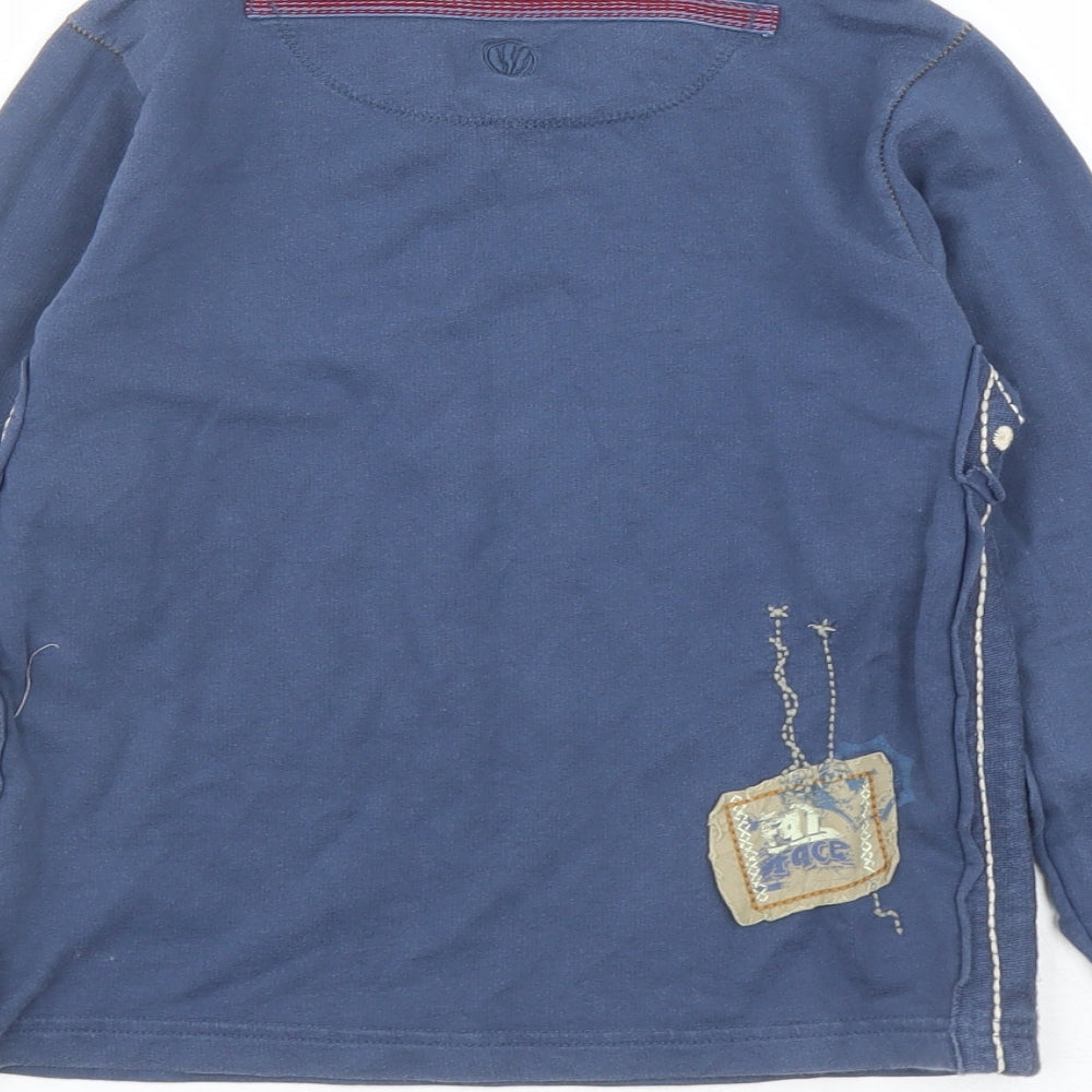 Fat Face Boys Blue Cotton Pullover Sweatshirt Size 6-7 Years