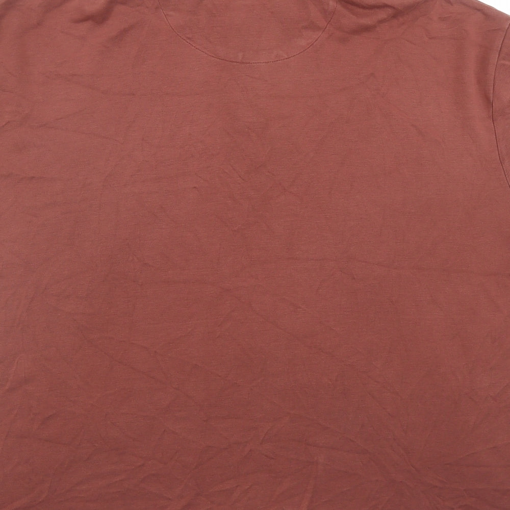 Jasper Conran Mens Brown Cotton Polo Size 2XL Collared Button