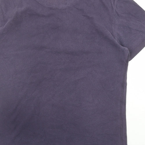 Superdry Mens Blue Cotton T-Shirt Size M Round Neck