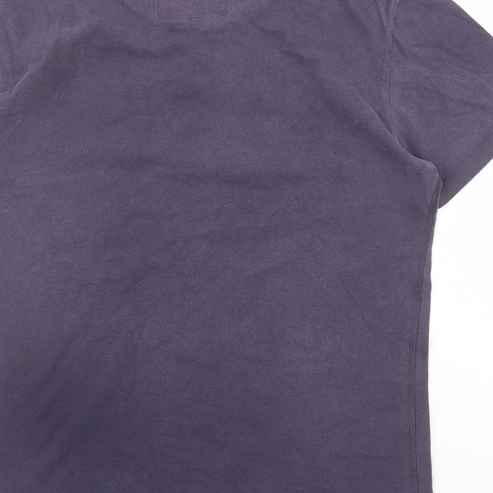 Superdry Mens Blue Cotton T-Shirt Size M Round Neck