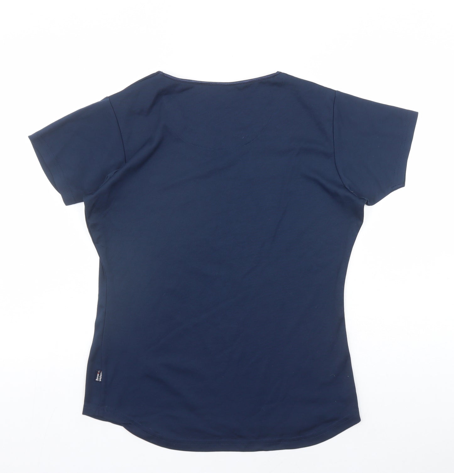 Regatta Womens Blue Polyester Basic T-Shirt Size 14 Scoop Neck Pullover