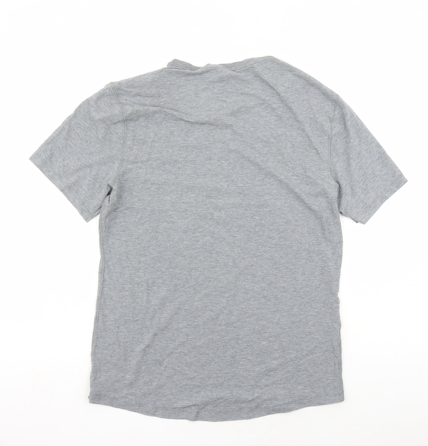 Lululemon Womens Grey Cotton Basic T-Shirt Size M V-Neck