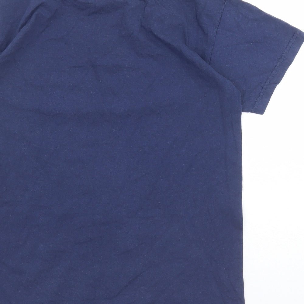 NASA Boys Blue Cotton Basic T-Shirt Size 9-10 Years Round Neck Pullover - Space shuttle, Size 9-11 Years
