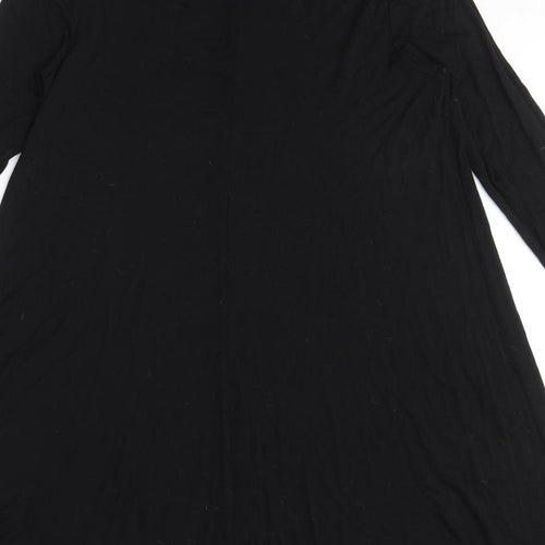 Very Womens Black Viscose A-Line Size 14 Roll Neck Pullover