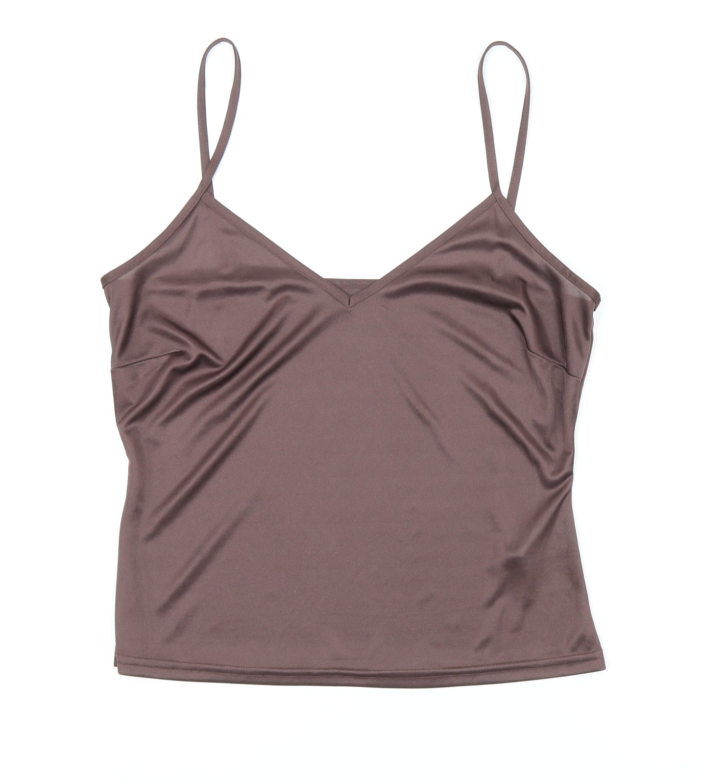 Wallis Womens Brown Nylon Camisole Tank Size 10 V-Neck