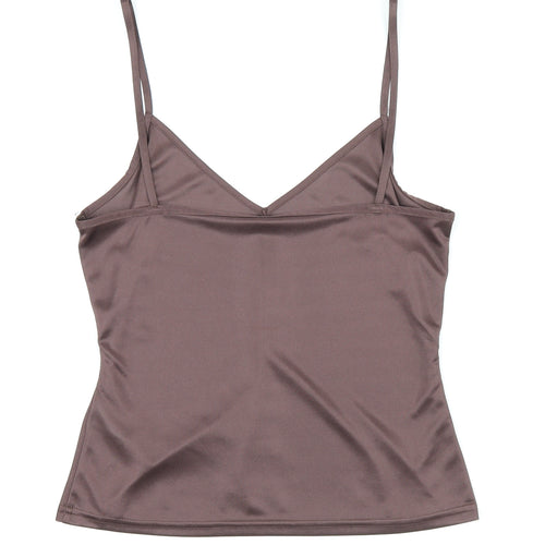 Wallis Womens Brown Nylon Camisole Tank Size 10 V-Neck