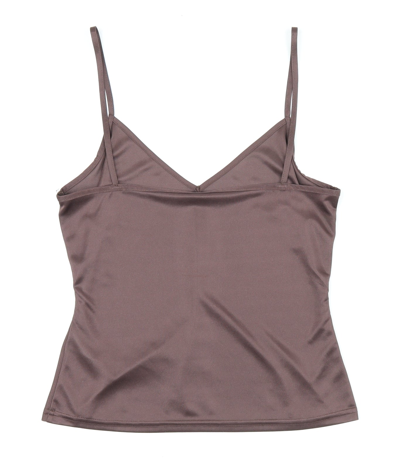 Wallis Womens Brown Nylon Camisole Tank Size 10 V-Neck