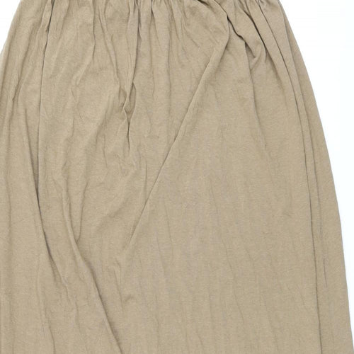 H&M Womens Brown Modal Maxi Size 10 Scoop Neck Pullover