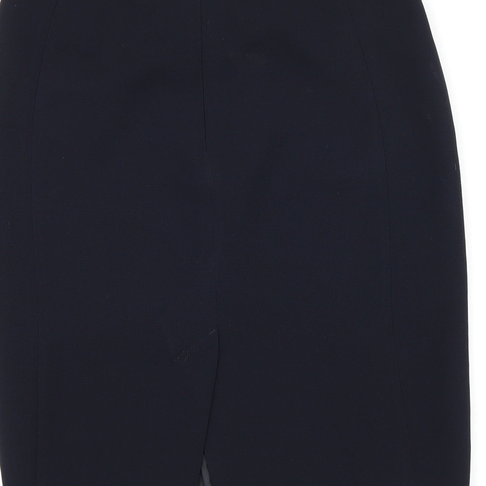 Austin Reed Womens Blue Polyester Straight & Pencil Skirt Size 6 Zip