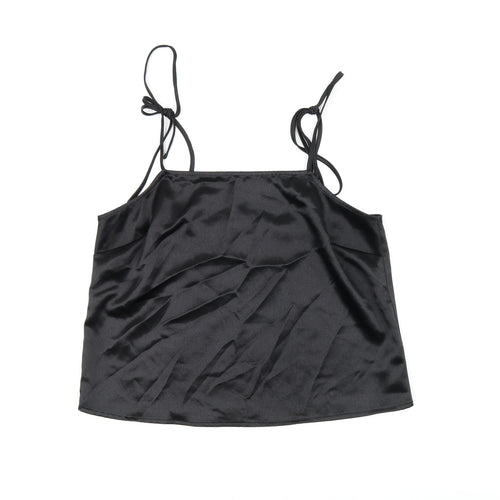 ASOS Womens Black Polyester Camisole Tank Size 12 Square Neck