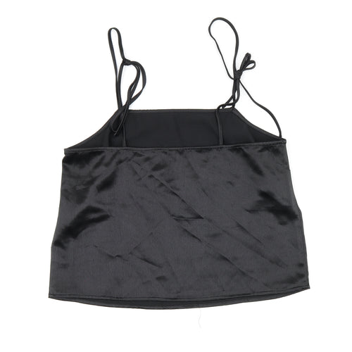 ASOS Womens Black Polyester Camisole Tank Size 12 Square Neck