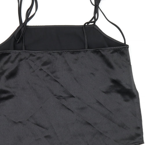 ASOS Womens Black Polyester Camisole Tank Size 12 Square Neck