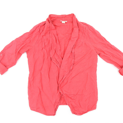 Monsoon Womens Pink Viscose Wrap Blouse Size 10 V-Neck