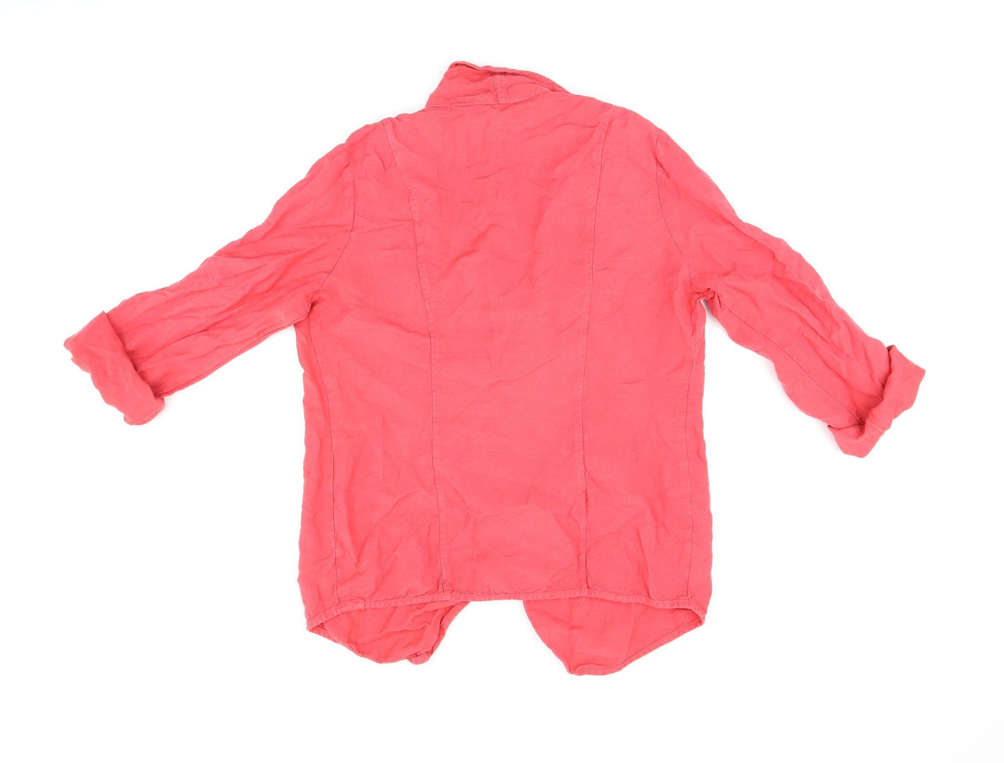 Monsoon Womens Pink Viscose Wrap Blouse Size 10 V-Neck