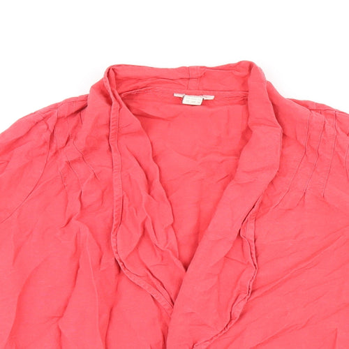 Monsoon Womens Pink Viscose Wrap Blouse Size 10 V-Neck
