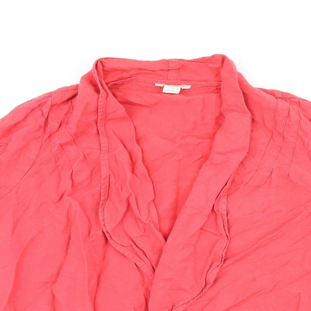 Monsoon Womens Pink Viscose Wrap Blouse Size 10 V-Neck