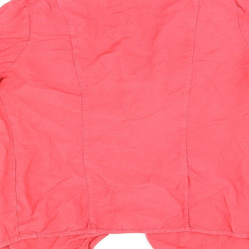 Monsoon Womens Pink Viscose Wrap Blouse Size 10 V-Neck