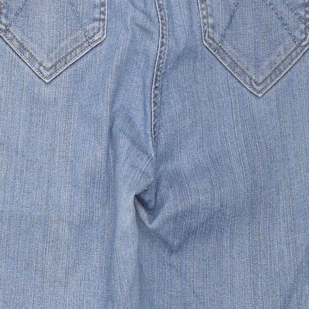 DASH Womens Blue Cotton Skimmer Shorts Size 12 L18 in Regular Zip