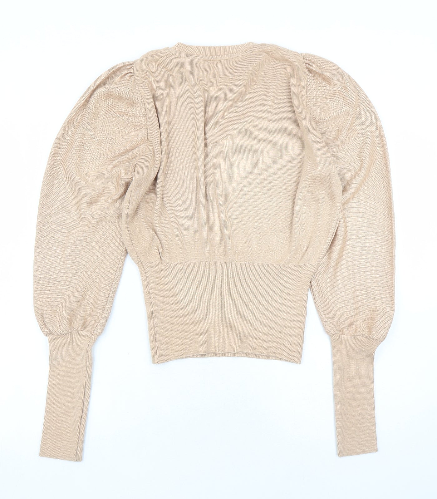 Miss Selfridge Womens Brown Round Neck Acrylic Pullover Jumper Size 10