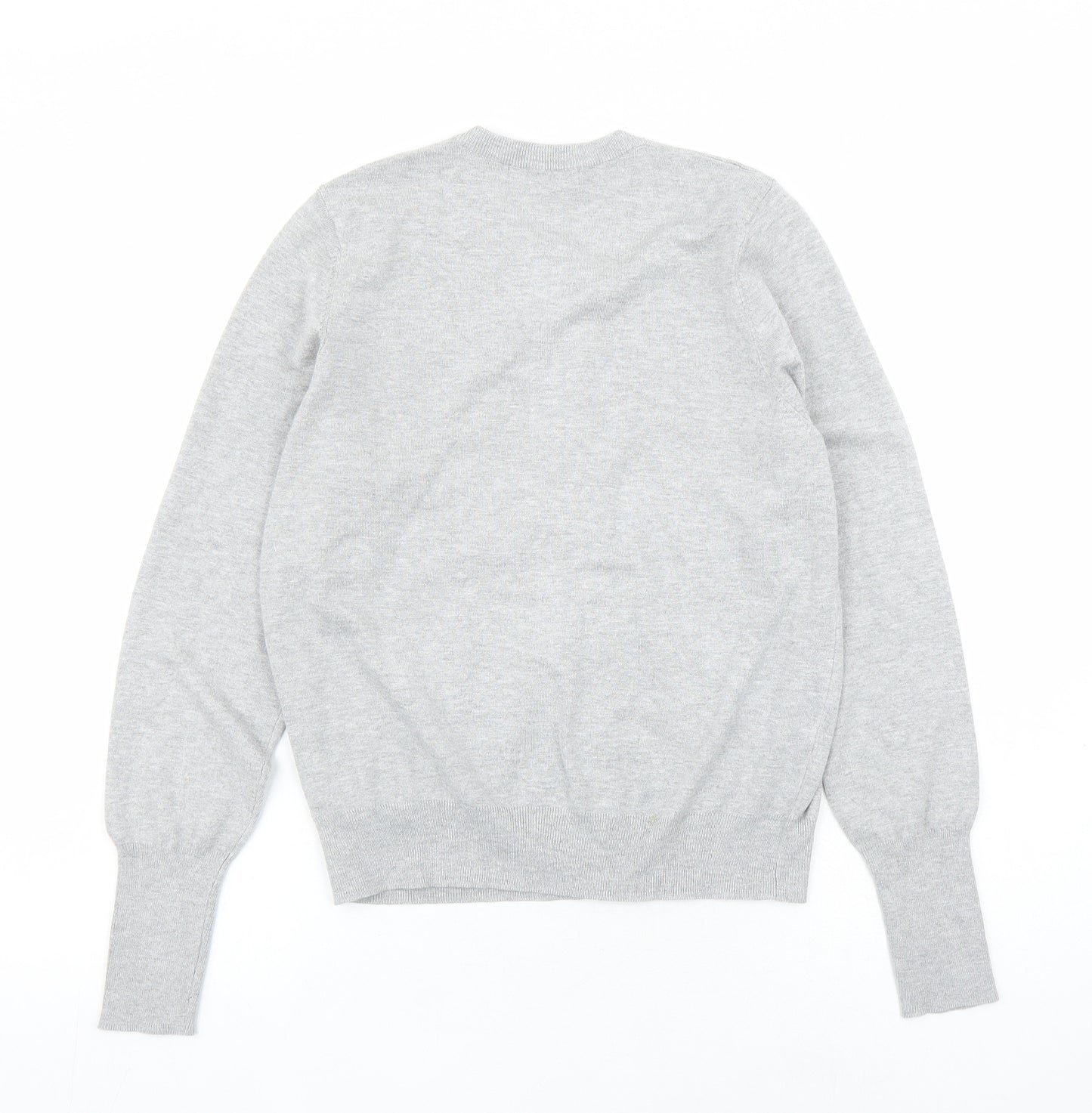 Marks and Spencer Womens Grey Round Neck Viscose Cardigan Jumper Size 14