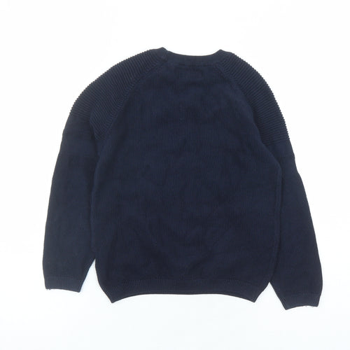NEXT Boys Blue Round Neck Cotton Pullover Jumper Size 6 Years Pullover