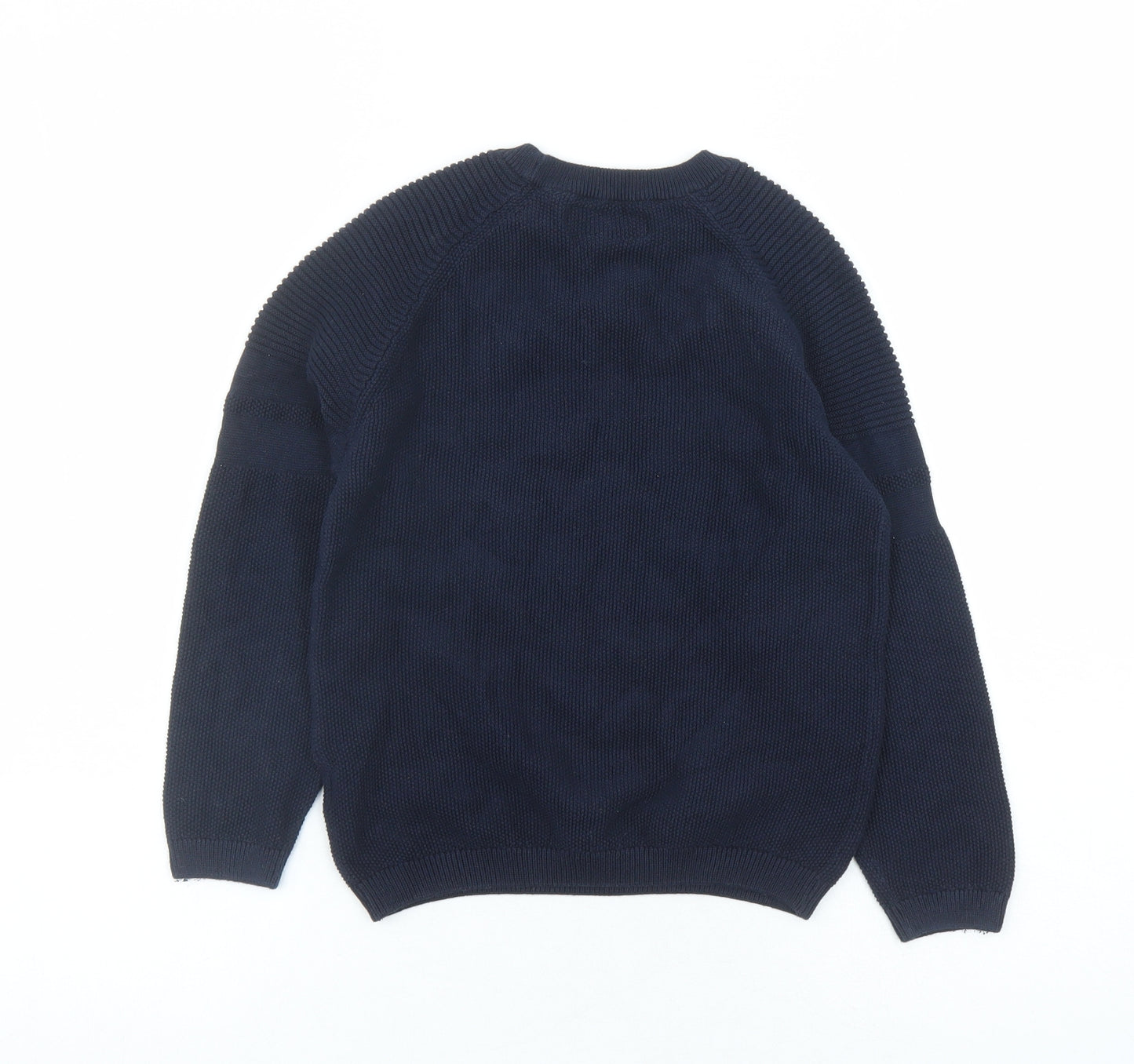 NEXT Boys Blue Round Neck Cotton Pullover Jumper Size 6 Years Pullover