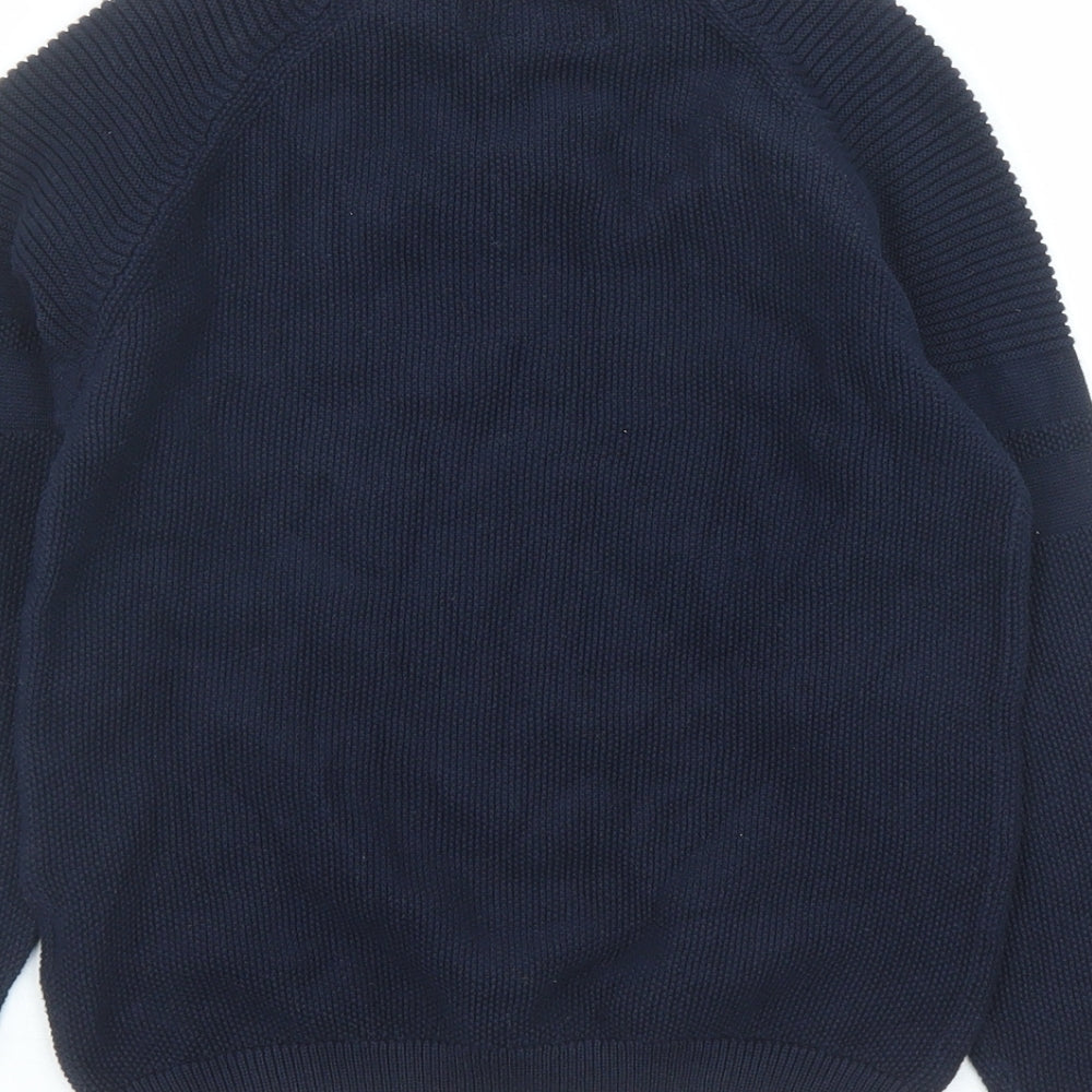 NEXT Boys Blue Round Neck Cotton Pullover Jumper Size 6 Years Pullover