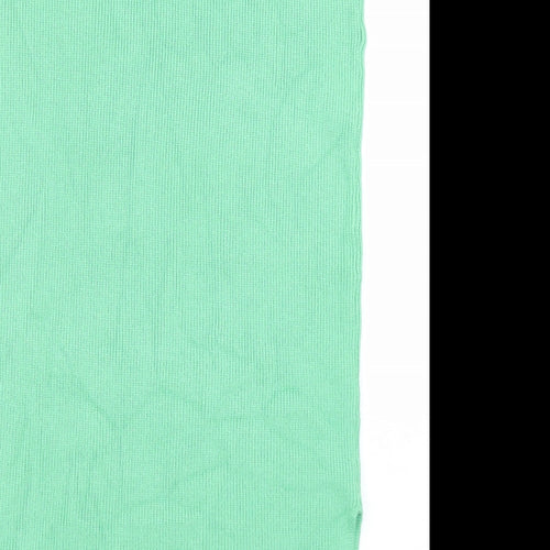 Marks and Spencer Womens Green Viscose A-Line Skirt Size M - Side split detail