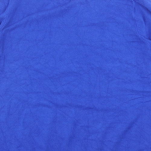 Anthology Womens Blue Round Neck Viscose Pullover Jumper Size 16 - Size 16-18