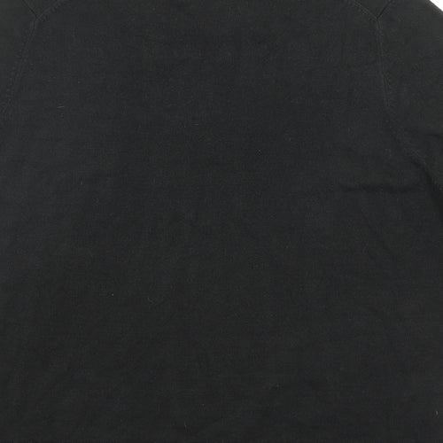 Marks and Spencer Womens Black Round Neck Acrylic Pullover Jumper Size 22