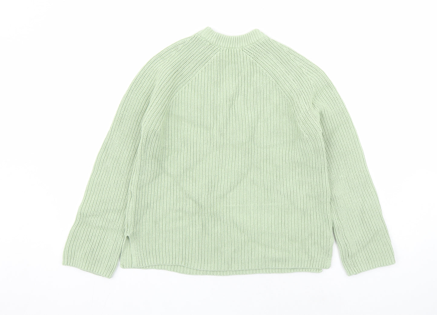 Marks and Spencer Womens Green Round Neck Acetate Pullover Jumper Size S