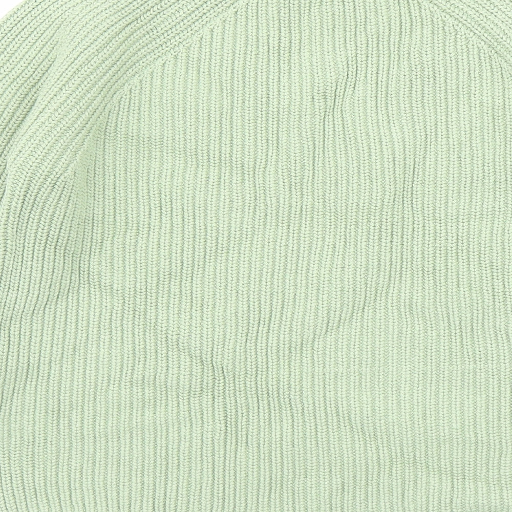 Marks and Spencer Womens Green Round Neck Acetate Pullover Jumper Size S