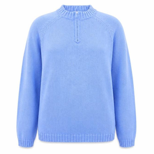 Target Dry Womens Blue Round Neck Cotton Henley Jumper Size 12
